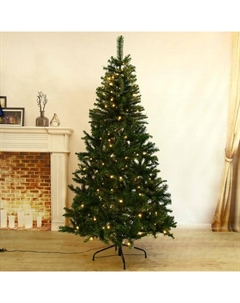 Искусственная ёлка с гирляндой Led «. Эксклюзив», огоньки, 240 см, d нижнего яруса 120 см, 950 ПВХ веток отгибаются Зимнее волшебство