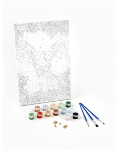 Картина по номерам на новый год на холсте с подрамником «Любопытный олень», 20×30 см Школа талантов