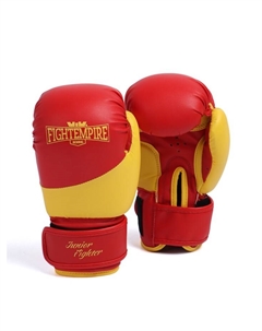 Перчатки боксёрские детские, JUNIOR FIGHTER, красно-жёлтые, размер 4 oz Fight empire