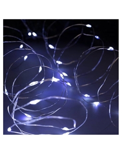 Гирлянда «Нить» 10 м роса, IP20, серебристая нить, 100 LED, свечение белое, мерцание белым, 12 В Luazon lighting