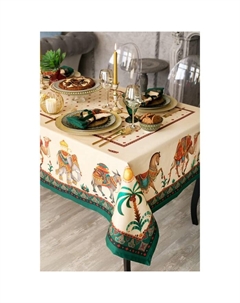 Набор кухонный «. Нью-Дели»: скатерть 220×150 см, салфетка 40×40 см-12 шт., 100% хлопок Этель