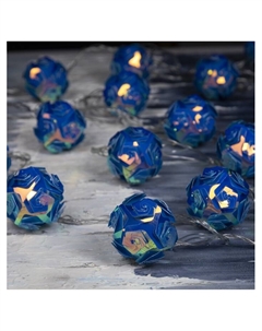 Гирлянда «Нить» 4.5 м с насадками «Цветочные шары», IP20, прозрачная нить, 15 LED, свечение фиолетовое, 220 В Luazon lighting