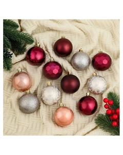 Ёлочные игрушки «Мэдисон» элит, шары новогодние, набор d=6 см, 12 шт., МИКС Зимнее волшебство