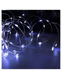 Гирлянда «Нить» 20 м роса, IP20, серебристая нить, 200 LED, свечение белое, 12 В Luazon lighting