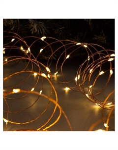 Гирлянда «Нить» 20 м роса, IP20, медная нить, 200 LED, свечение тёплое белое, 12 В Luazon lighting