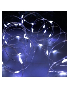 Гирлянда «Нить» 10 м роса, IP20, серебристая нить, 100 LED, свечение белое, 12 В Luazon lighting