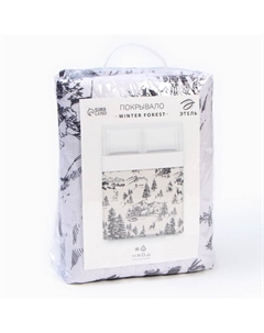 Покрывало «» евро Winter forest, 230×210 см, микрофибра Этель