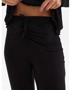 Пижама женская (лонгслив, брюки) : Home collection, размер 46, чёрная Minaku