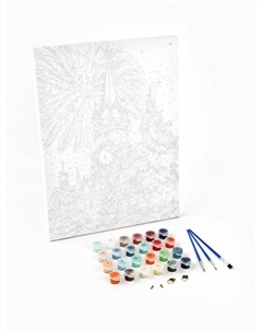 Картина по номерам на новый год на холсте с подрамником «Фейерверк», 40×30 см Школа талантов