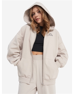 Толстовка женская оверсайз, Бежевый Kappa