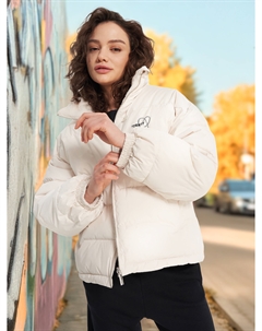 Пуховик женский оверсайз, Бежевый Термит