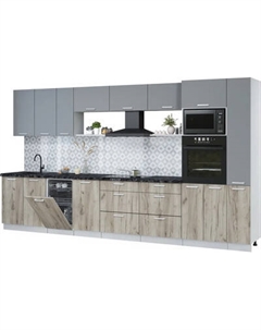 Кухонный гарнитур Интерлиния Мила Лайт 3.8-ПМ3