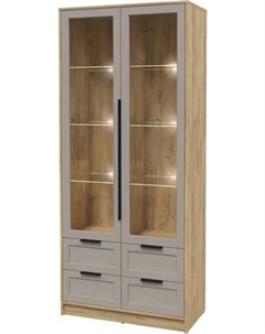 Шкаф с витриной Интерлиния Концепт Тренд КТ-ШВ2 с подсветкой