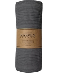 Покрывало Karven Pure Simple Пике Евро 210x235 / PL989 Antrasit