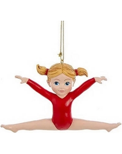 Елочная игрушка Kurt S. Adler Christmas 2024. Гимнастка в красном / C9289_2 Kurt s. adler