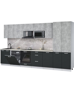 Кухонный гарнитур Интерлиния Мила Лайт 3.7-ПМ2