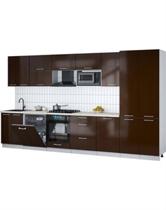 Кухонный гарнитур Интерлиния Мила Gloss 3.7-ПМ2