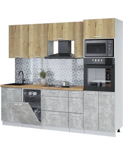 Кухонный гарнитур Интерлиния Мила Лайт 2.45-ПМ3