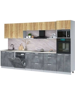 Кухонный гарнитур Интерлиния Мила Лайт 3.5-ПМ1-2