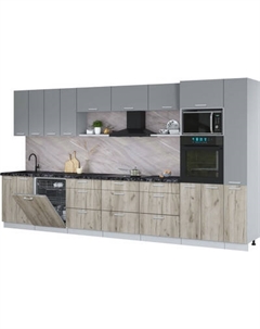 Кухонный гарнитур Интерлиния Мила Лайт 3.9-ПМ1