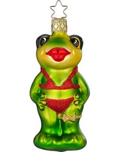 Елочная игрушка Inge's Christmas House And Farm. Пляжная вечеринка. Лягушка / 10093S022 Inge's christmas