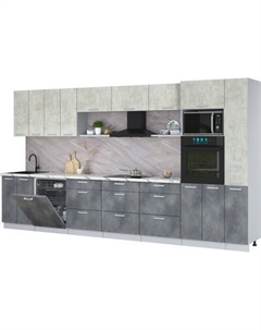 Кухонный гарнитур Интерлиния Мила Лайт 3.9-ПМ1