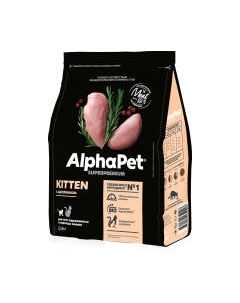 Сухой корм для кошек AlphaPet Superpremium Kitten с цыпленком / 111004 Alphapet