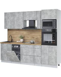 Кухонный гарнитур Интерлиния Мила Лайт 2.45-ПМ3