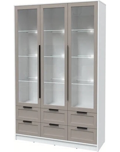 Шкаф с витриной Интерлиния Концепт Тренд КТ-ШВ3 с подсветкой