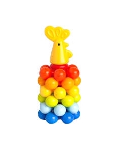 Развивающая игрушка Русский стиль Пирамида. Петушок с шариками / 9248