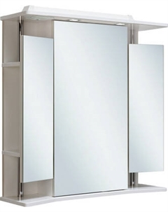 Шкаф с зеркалом для ванной Runo Валенсия 75