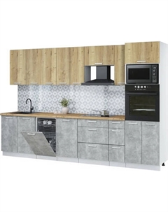 Кухонный гарнитур Интерлиния Мила Лайт 3.2-ПМ3