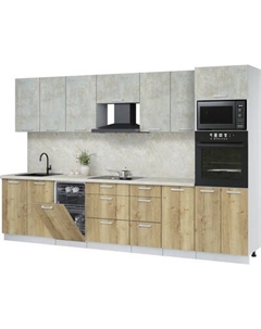 Кухонный гарнитур Интерлиния Мила Лайт 3.25-ПМ3