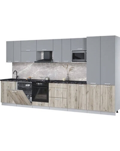 Кухонный гарнитур Интерлиния Мила Лайт 3.8-ПМ2