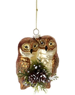 Елочная игрушка Kurt S. Adler Christmas 2024. Пара совят / T3588 Kurt s. adler
