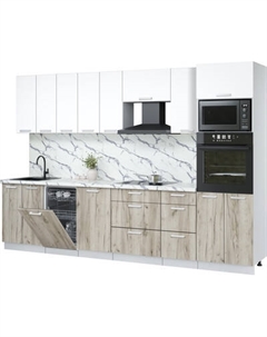 Кухонный гарнитур Интерлиния Мила Лайт 3.1-ПМ3