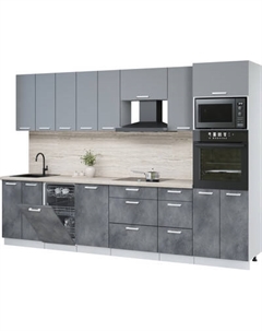 Кухонный гарнитур Интерлиния Мила Лайт 3.1-ПМ3