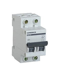 Выключатель автоматический Generica ВА 47-29 2Р 10А 4.5кА / MVA25-2-010-C