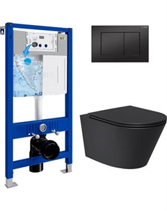 Инсталляция с подвесным унитазом Lauter Longer 21901002 с кнопкой 219704J