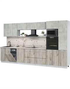 Кухонный гарнитур Интерлиния Мила Лайт 3.7-ПМ3