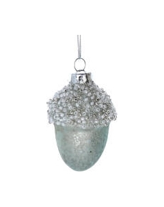 Елочная игрушка Gisela Graham Limited Winter Dreams Желудь голубой / 01276-2 Gisela graham