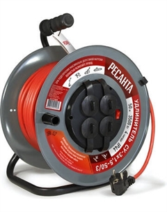 Удлинитель на катушке Ресанта СУ-3х1.5-50/3