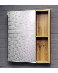 Шкаф с зеркалом для ванной Домино Craft 50