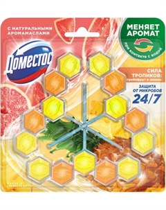 Чистящее средство для унитаза Domestos Пауэр 5 Трио Свежесть цитруса