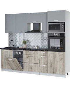 Кухонный гарнитур Интерлиния Мила Лайт 2.45-ПМ3