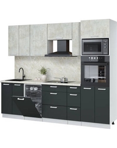 Кухонный гарнитур Интерлиния Мила Лайт 2.55-ПМ3