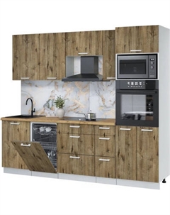 Кухонный гарнитур Интерлиния Мила Лайт 2.45-ПМ3