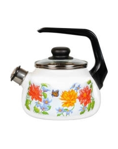 Чайник со свистком СтальЭмаль Цветочный 4с210я Стальэмаль