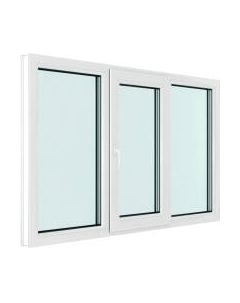 Окно ПВХ Brusbox Futuruss 3 части Поворотно-откидная центральная створка 3 стекла