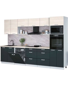 Кухонный гарнитур Интерлиния Мила Лайт 3.2-ПМ1